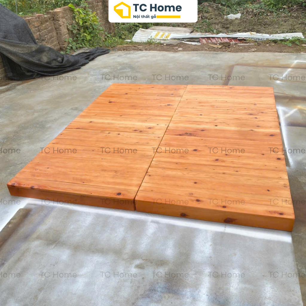 [Sơn chống MỐC] Giường Pallet sơn PU, chống ẩm,Giường Nan Kín phòng trọ, nhà nghỉ, homstay TC Home