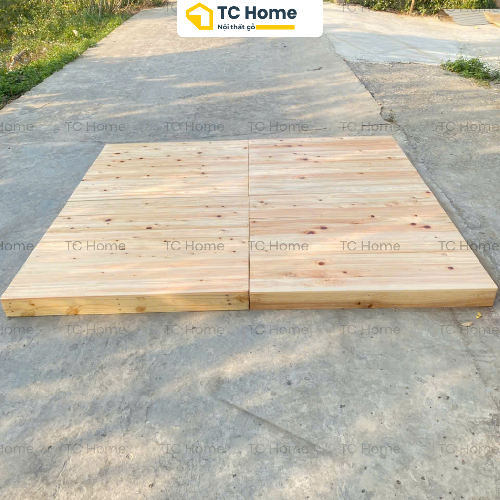 [Sơn chống MỐC] Giường Pallet sơn PU, chống ẩm,Giường Nan Kín phòng trọ, nhà nghỉ, homstay TC Home