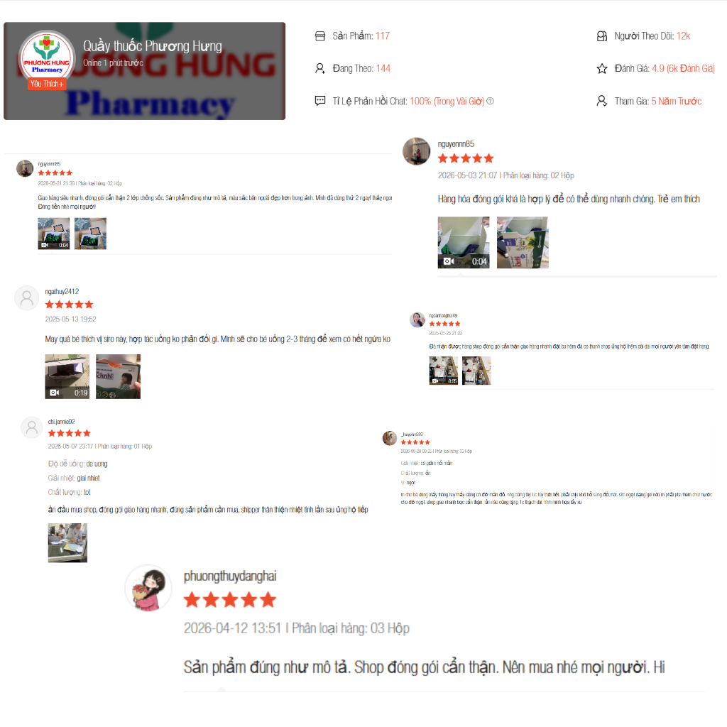 Siro Thanh Nhiệt Tiêu Độc Ích Nhi, Giúp Giải độc,Mát Gan,Giảm Mẩn Ngứa,Nhiệt Miệng-Hộp 20 Ống