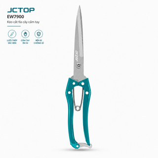 Kéo Cắt Cành JCTOP EW7900 300mm Lưỡi Dài Cán Kim Loại, Lò Xo Trợ Lực, Khóa An Toàn
