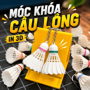 Móc Khóa Quả Cầu Lông In 3D | Phụ Kiện Treo Balo, Túi Xách, Chìa Khóa Dành Cho Fan Cầu Lông