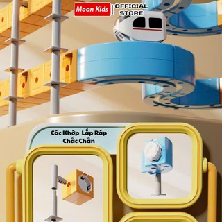 Bộ Xếp Hình Khối Nam Châm Đường Ray Tàu Cao Tốc, Đồ chơi STEM 3D, Khối sáng tạo