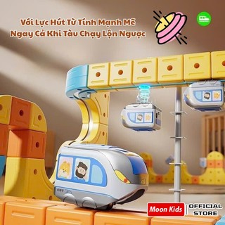 Bộ Xếp Hình Khối Nam Châm Đường Ray Tàu Cao Tốc, Đồ chơi STEM 3D, Khối sáng tạo