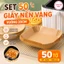 Combo 2 gói Set 50 giấy nến vàng vuông 20cm ( 100 tờ )
