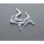 Vòi gắn dây oxy chữ L fi 4mm nhựa mica trong
