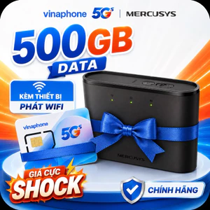 🔥SALE Combo SIM DATA VinaPhone 500GB + Thiết Bị Phát WiFi 4G LTE Mercusys MT110 | Phát WiFi Di Động Chính Hãng