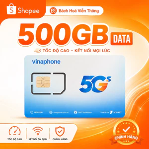 Sim DATA 500GB VinaPhone Chính hãng, 12T ko cần nạp thẻ, Bảo hành suốt đời.