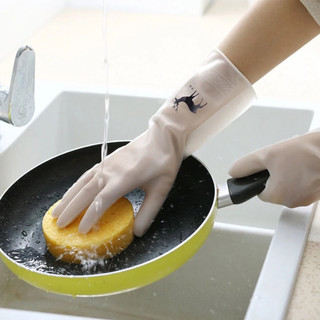 Combo 2 Cặp Găng Tay Cao Su Hình Con Hươu Siêu Dai 30cm – Găng Tay Làm Bếp Đa Năng | GigaMax Home