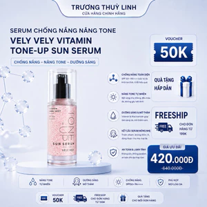 Kem Chống Nắng Nâng Tone Vely Vely Vitamin Tone Up Sun Serum SPF50+ PA++++ Dưỡng Sáng Da 30ml
