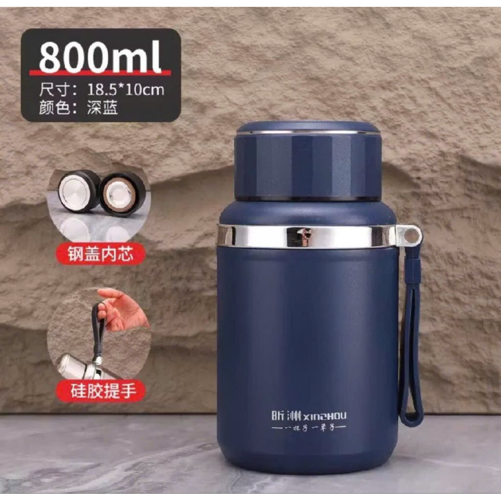 XINZHOU Bình Giữ Nhiệt 800ml Lõi Inox 316 Thiết Kế Đơn Giản Sang Trọng Chất Liệu An Toàn