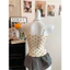 Áo Hai Dây Ren Phối Corset Chấm Bi Dáng Ôm Có Mút Ngực - Áo Camisole Nữ Kiểu Pháp Sexy Tôn Eo Hot Trend