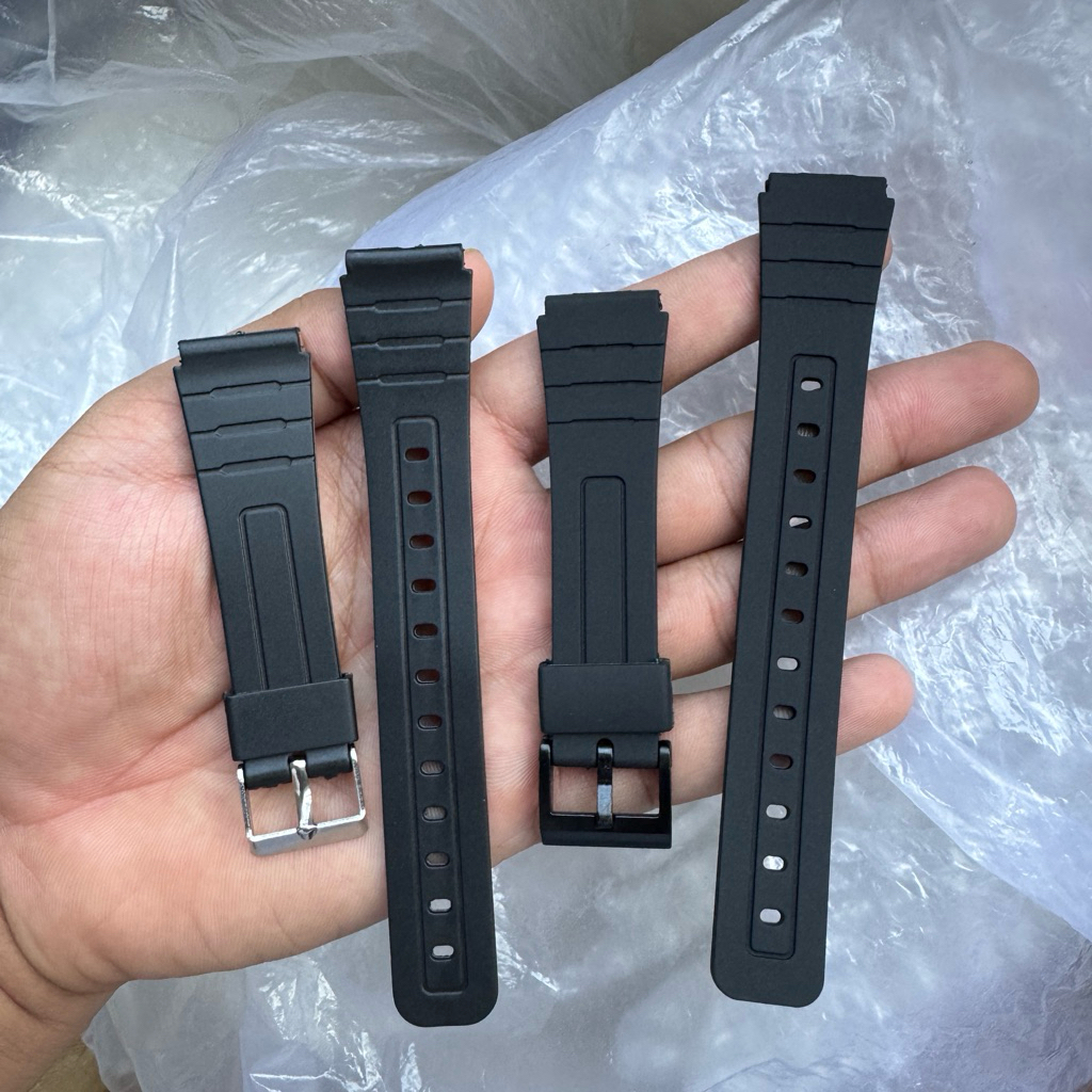 Dây Thay Thế Cho Casio F91W F94W… Màu Đen Cao Su Mềm Êm Tay Chống Nước