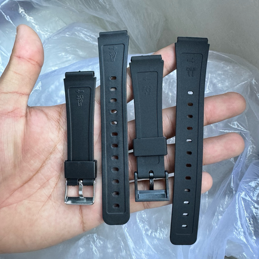 Dây Thay Thế Cho Casio F91W F94W… Màu Đen Cao Su Mềm Êm Tay Chống Nước