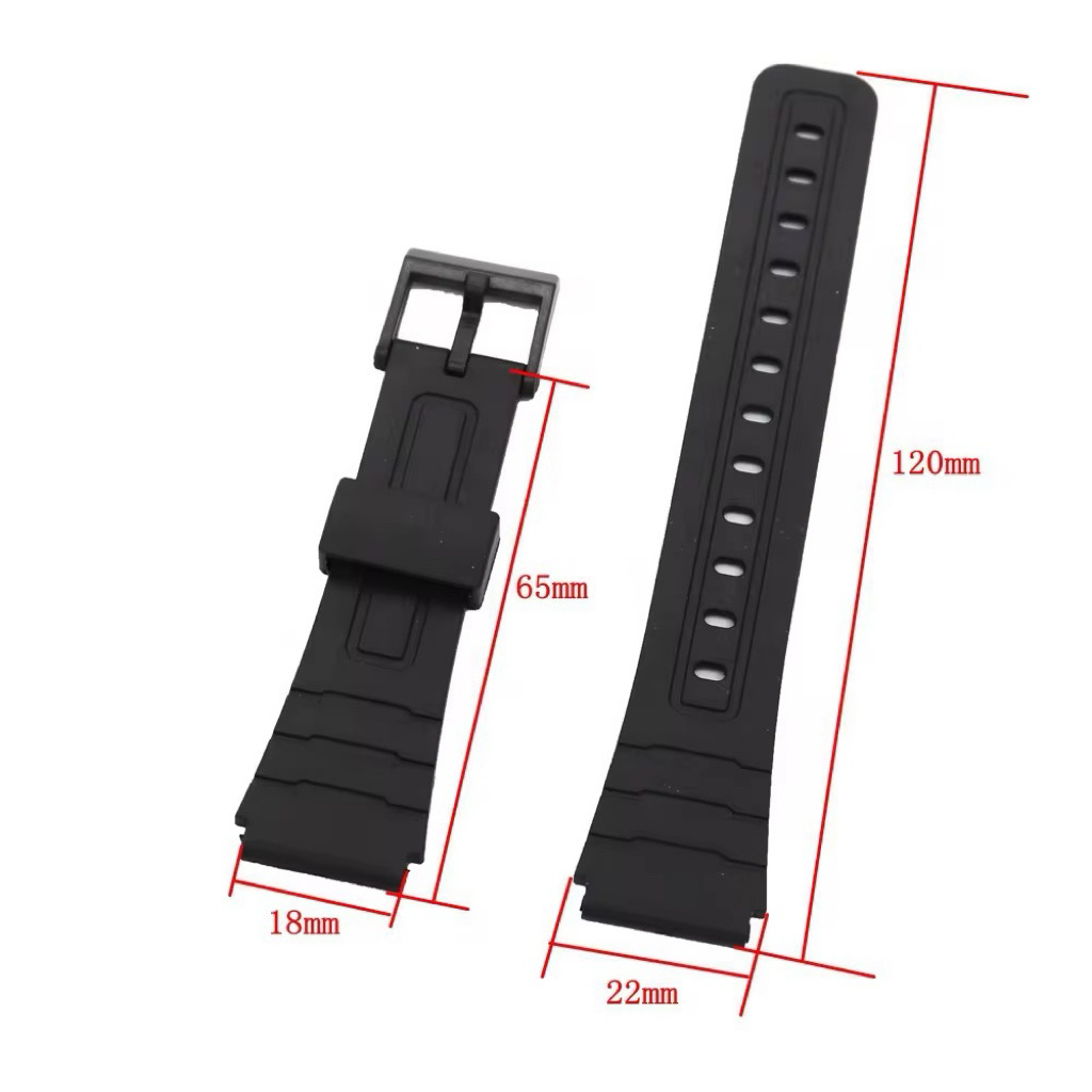Dây Thay Thế Cho Casio F91W F94W… Màu Đen Cao Su Mềm Êm Tay Chống Nước