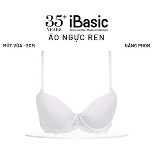 Áo ngực có gọng iBasic mút vừa cup demi phối ren BRAW104