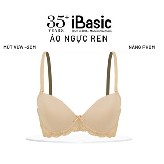 Áo ngực có gọng iBasic mút vừa cup demi phối ren BRAW104