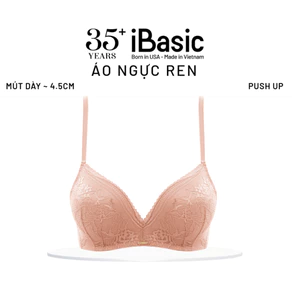Áo ngực không gọng iBasic full ren mút dày 4 - 4,5cm cup T-Shirt BRAW085