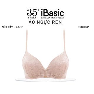 Áo ngực không gọng iBasic full ren mút dày 4 - 4,5cm cup T-Shirt BRAW085