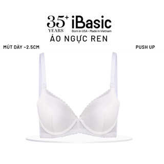 Áo ngực có gọng ren iBasic mặc áo dài mút vừa cup T-shirt BRAW103