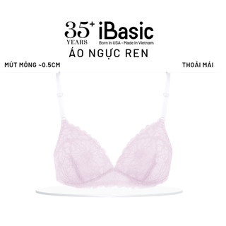 Áo ngực không gọng iBasic mút mỏng phối ren BRAY049