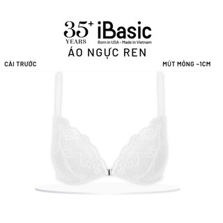 Áo ngực nữ cài trước iBasic không gọng mút mỏng full ren BRAY061