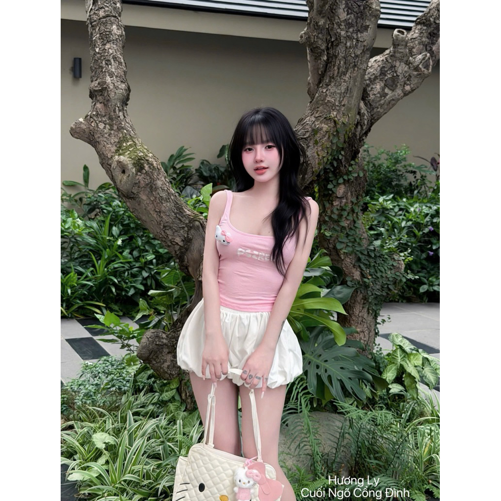 Đầm kẻ phối khăn dáng A cực xinh tiểu thư kèm quần BYJOLIE