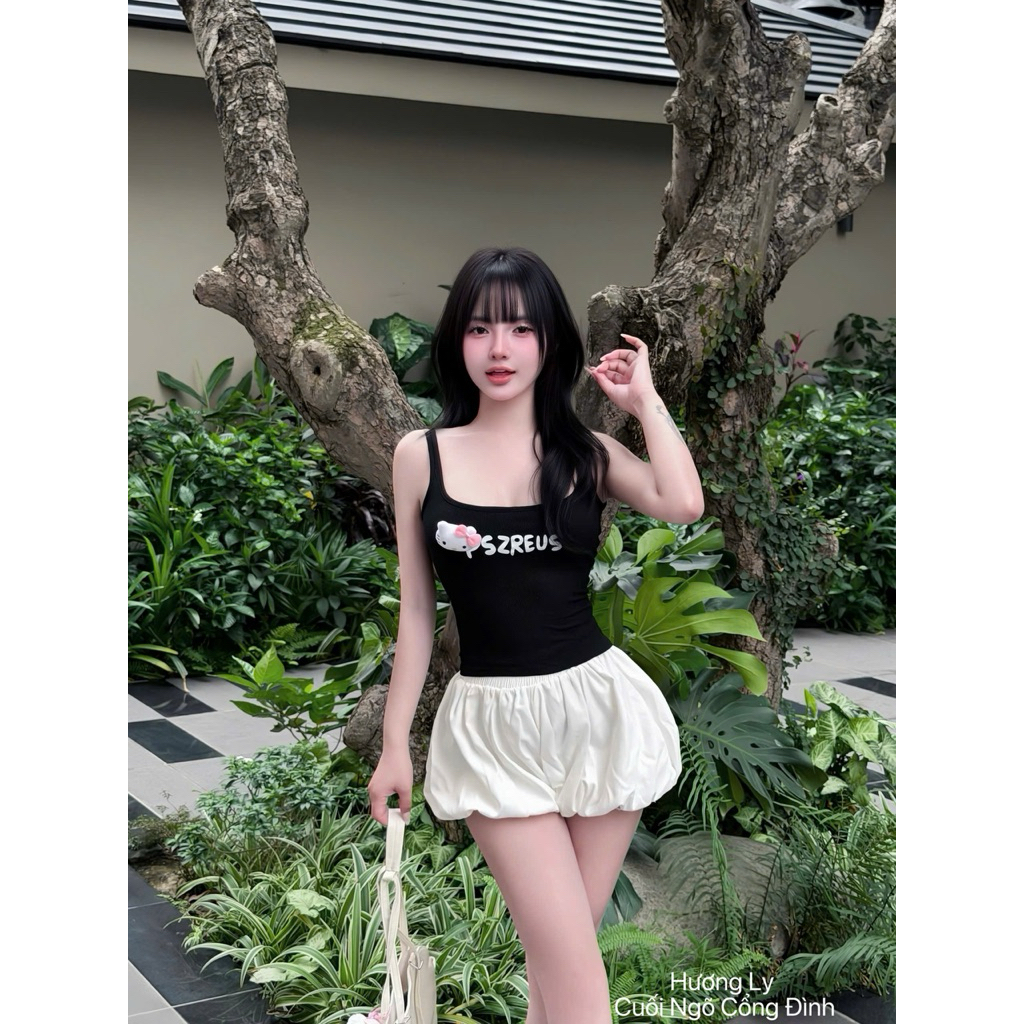 Đầm kẻ phối khăn dáng A cực xinh tiểu thư kèm quần BYJOLIE