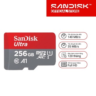 Thẻ Nhớ SanDisk Ultra 512 256 128 64 32GB MicroSDXC A1 Class 10 , Tốc Độ Đọc Lên Đến 150MB/s,Lưu Ảnh Video Ứng Dụng,