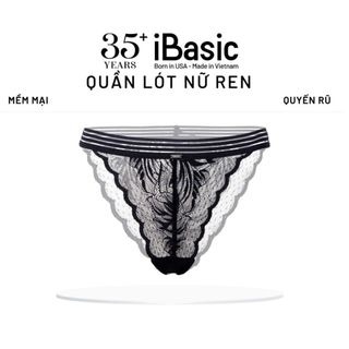 Quần lót nữ iBasic lọt khe phối ren dệt xuyên thấu PANW144
