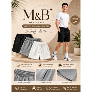 Quần Đùi Nam Basic – Nỉ COTTON, Chất Dày Dặn, Mặc Cực Thoải Mái