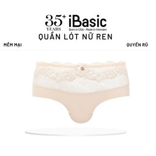 Quần lót nữ iBasic lưng cao không đường may phối ren PANW189