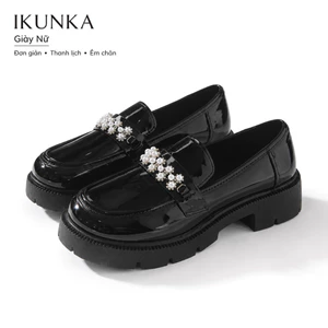 Giày Nữ Mary Jane IKUNAK Đế Độn Êm Chân, Giày Búp Bê Quai Ngang, Giày Công Sở Style Hàn Quốc
