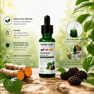 Dung dịch chấm mụn nghệ dâu tằm ngăn ngừa mụn, Da có mụn sưng viêm, mờ vết thâm, Homecare chính hãng