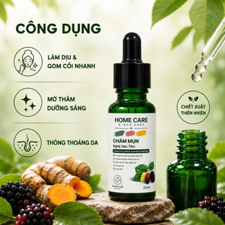 Dung dịch chấm mụn nghệ dâu tằm ngăn ngừa mụn, Da có mụn sưng viêm, mờ vết thâm, Homecare chính hãng