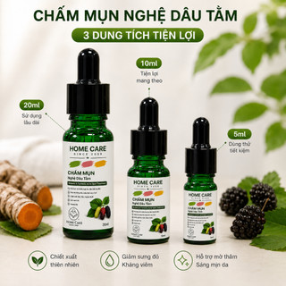 Dung dịch chấm mụn nghệ dâu tằm ngăn ngừa mụn, Da có mụn sưng viêm, mờ vết thâm, Homecare chính hãng