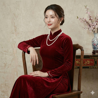[N802] Dây Chuyền Ngọc Trai Nhân Tạo Mang Áo Dài 8li, Vòng Cổ 2 Sợi Đính Ngọc Trai Nhân Tạo Sang Trọng - DAISYN