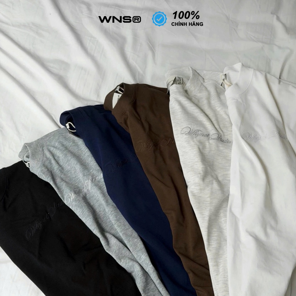 WNS Hidden Logo Tee - Áo thun thêu chìm basic cotton unisex form oversize chính hãng Local Brand WNS | BigBuy360 - bigbuy360.vn