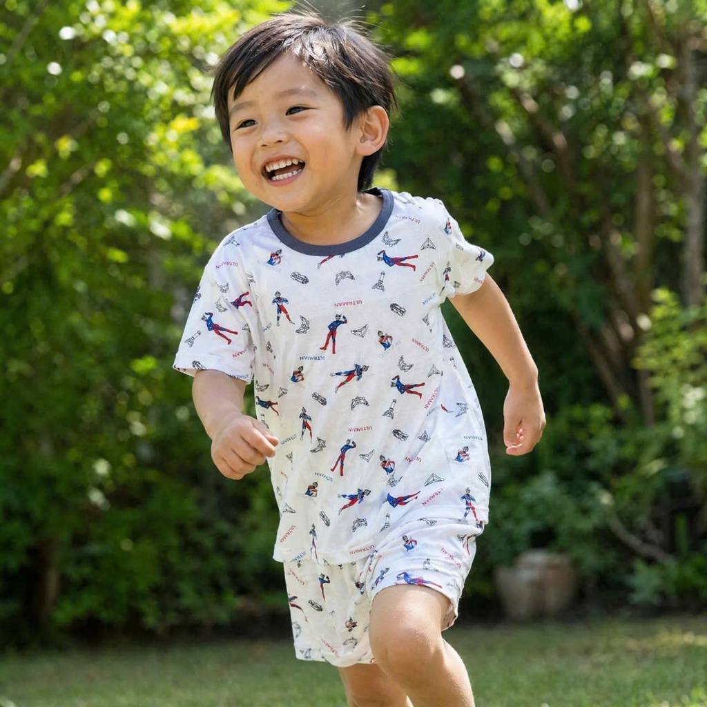 Bộ Thun Lạnh Bé Trai Tệu Kids - Bộ Cộc Tay Mềm Mát Co Giãn Thoải Mái Mặc Nhà Mùa Hè Cho Bé 15 - 21kg