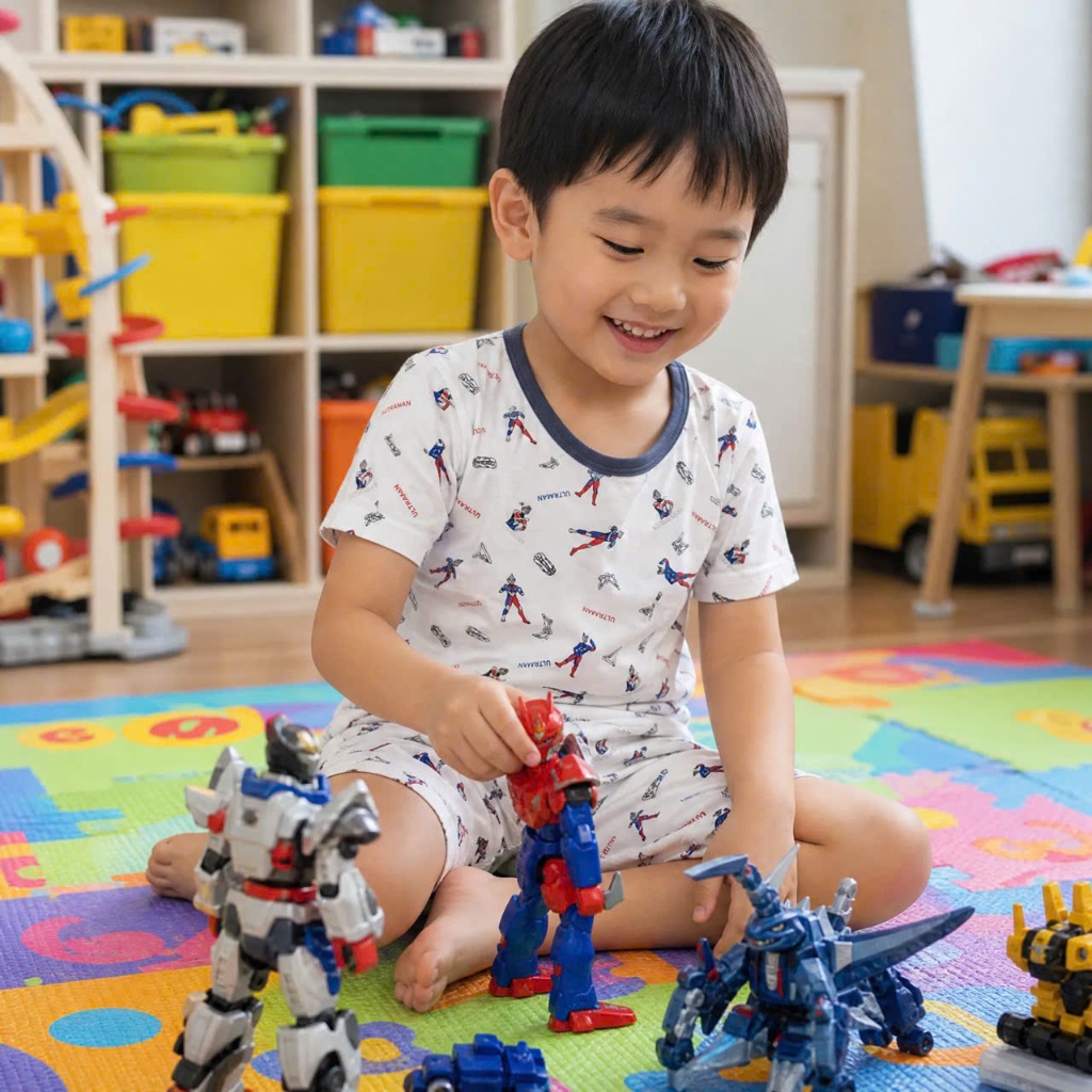 Bộ Thun Lạnh Bé Trai Tệu Kids - Bộ Cộc Tay Mềm Mát Co Giãn Thoải Mái Mặc Nhà Mùa Hè Cho Bé 15 - 21kg