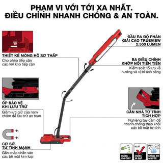 Đèn chiếu sáng công trường Milwaukee M18 ABL  thiết kế tay đòn tiện lợi, dễ dàng treo và lắp đặt