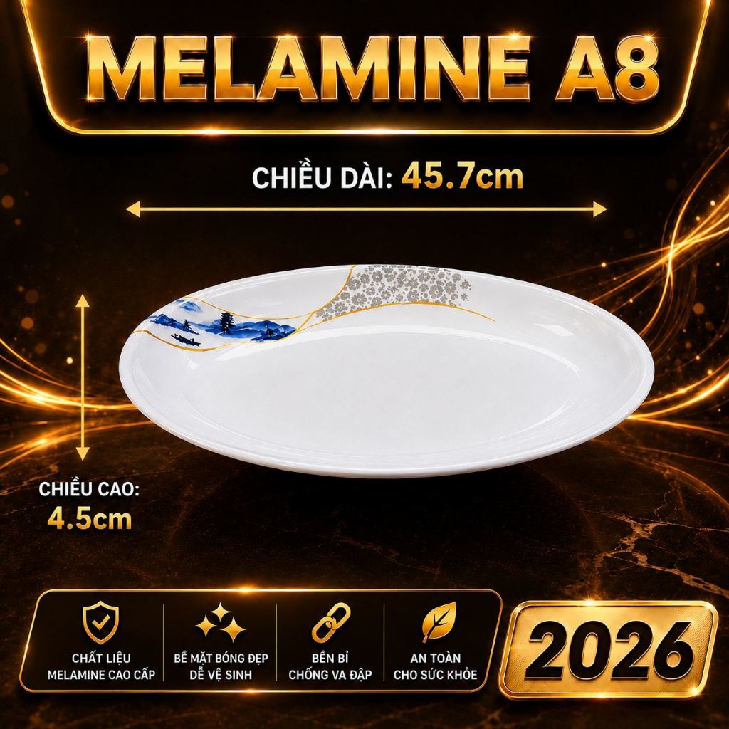 ĐĨA  3218 MELAMINE A8 CAO CẤP – PHONG CÁCH PHƯƠNG ĐÔNG SANG TRỌNG