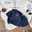 Bộ jeans cộc bé trai, bộ bò phong cách Hàn Quốc cá tính cho bé Bernie