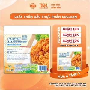 Giấy thấm dầu thực phẩm KRCLEAN 25x25cm dày/mỏng - Giấy thấm hút dầu thức ăn, giảm chất béo, an toàn thực phẩm