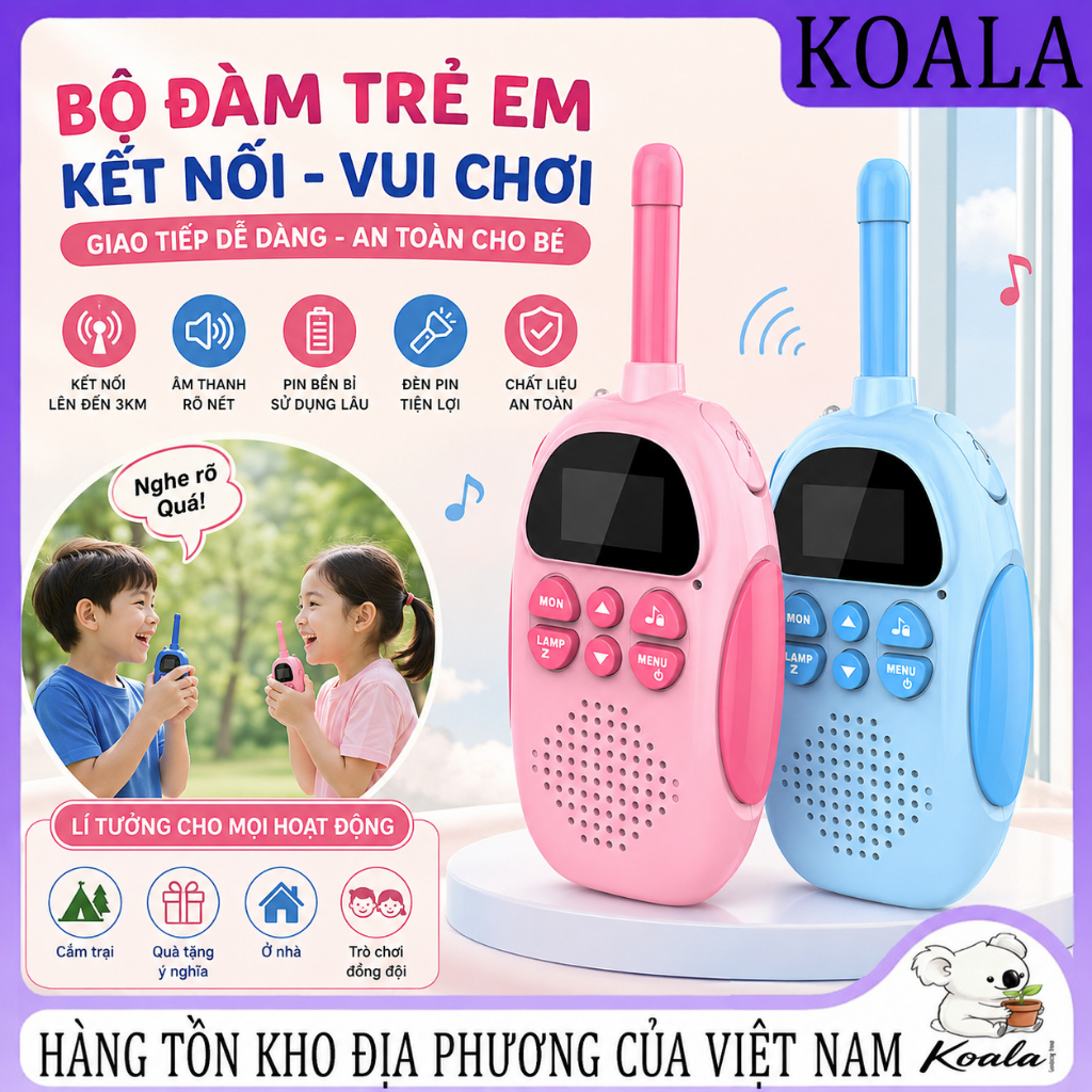 ✨Máy bộ đàm cầm tay bán chạy dành cho trẻ em, liên lạc rõ ràng giữa cha mẹ và con cái, phạm vi liên lạc không dây lên đế