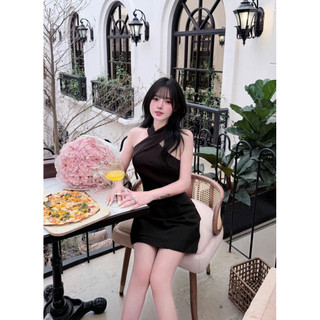 [ẢNH THẬT] VÁY LỤA CỔ YẾM DÁNG NGẮN VLCYDN