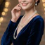 N719 chuỗi hạt ngọc trai nhân tạo hạt 8 li dây chuyền 1 sợi dài 150cm sang trọng cho nữ
