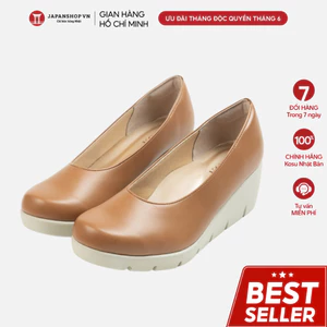 Giày da nữ cao cấp đế xuồng, giày búp bê nữ dáng sang siêu nhẹ cao gót 5,5cm KOSU 21600 Nhật Bản