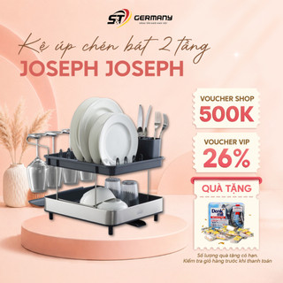 Kệ úp chén bát 2 tầng Joseph Joseph Excel Steel (Grey) 851647 , Kệ đựng đồ nhà bếp có giá đỡ ly GermanySnT HCM 450215
