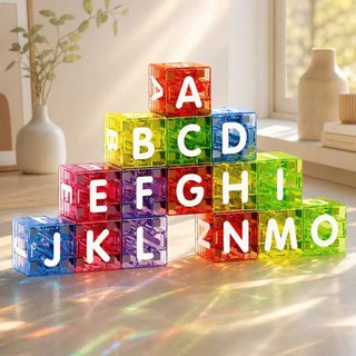 Bộ Nam Châm Chữ Cái Chữ Số 40 Chi Tiết Kèm Hộp Sắt , Phát Triển Tư Duy Cho Bé