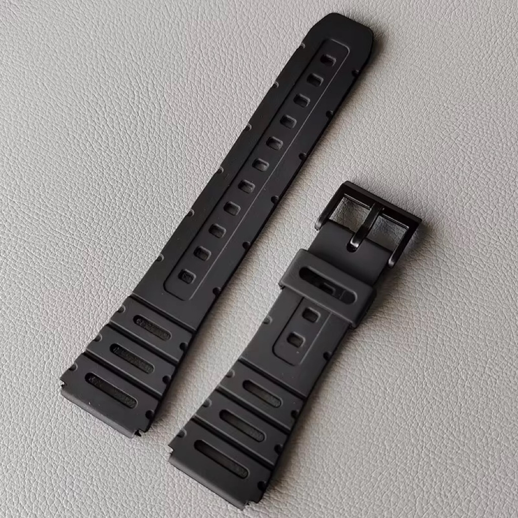 Dây Casio Cao Su Mềm Cao Cấp Màu Đen Đủ Size Thay Thế Đồng Hồ Nam Nữ